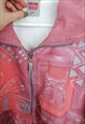 TRIUMPH VINTAGE 90'S JACKET WINDBREAKER RETRO CRAZY PRINT