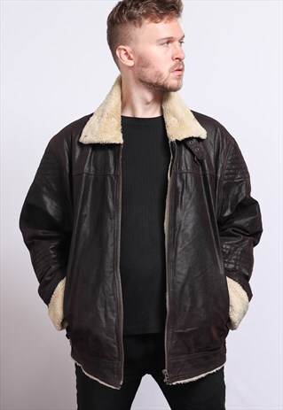 VINTAGE LEATHER AVIATOR JACKET