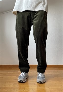 Vintage POLO RALPH LAUREN Corduroy Pants Trousers Green 90s