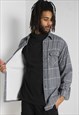Vintage 90's Grunge Quilted Check Flannel Overshirt - Multi