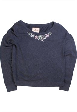 Hollister  Crewneck Sweatshirt Medium Navy Blue