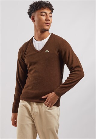 VINTAGE LACOSTE V-NECK JUMPER