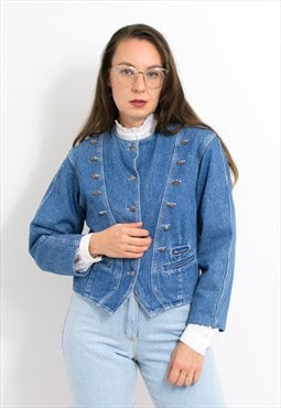 Vintage denim jacket in blue