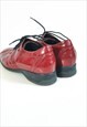 VINTAGE 00S REAL LEATHER LACQUERED SHOES IN MAROON