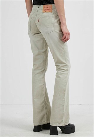 VINTAGE BEIGE LEVI'S 529 FIT CORDUROY TROUSERS BOTTOMS