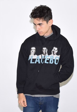 VINTAGE BLACK PLACEBO BAND HOODIE SWEAT