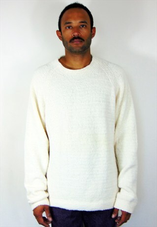 C.P. COMPANY 90S ITALIAN LUXURY CREAM WOOL BLEND SWEATER