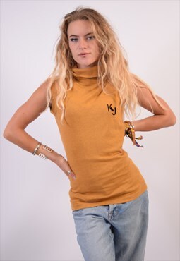 Vintage Krizia Jumper Sweater Sleeveless Yellow