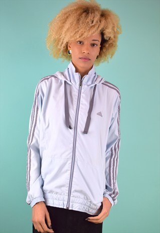 VINTAGE 90'S ADIDAS HOODED TRACK JACKET