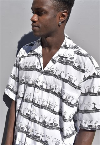 RARE VINTAGE 90S MOSCHINO JEANS SHORT SLEEVE SHIRT