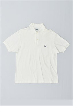 Vintage 90's Puma Polo Shirt White