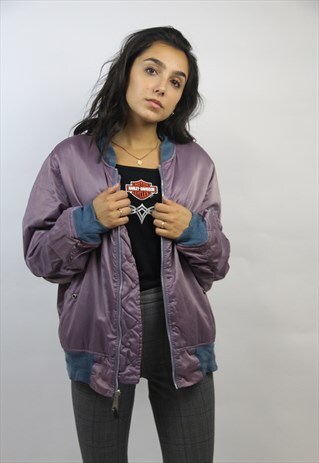 VINTAGE 90'S PURPLE SATIN JACKET