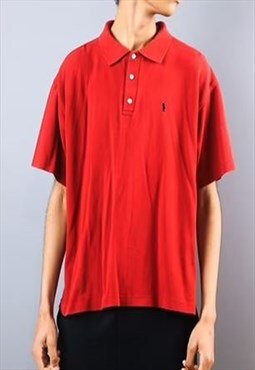 vintage red Ralph lauren polo shirt