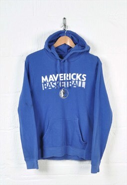 Vintage NBA Mavericks Basketball Hoodie Sweatshirt Blue S