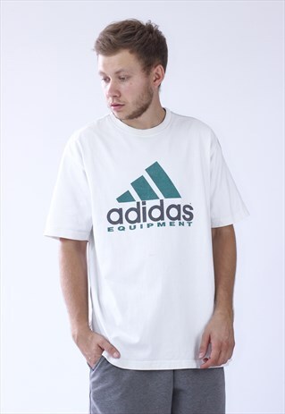 VINTAGE MENS ADIDAS EQUIPMENT BIG LOGO T-SHIRT