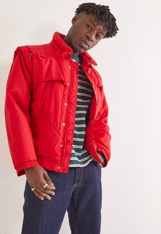 VINTAGE FILA COAT RED