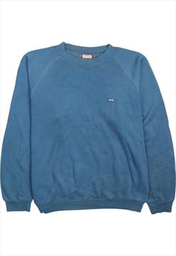 Vintage 90's Levi's Sweatshirt Heavyweight Crew Neck Blue