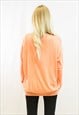LONG SLEEVE JUMPER WITH NAIL POLISH DESIGN IN ORANGE