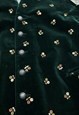 DARK GREEN VELOUR FLORAL EMBROIDERED WAISTCOAT