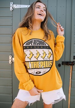 All The Peels Womens Record Graphic Festival Sweatshirt 