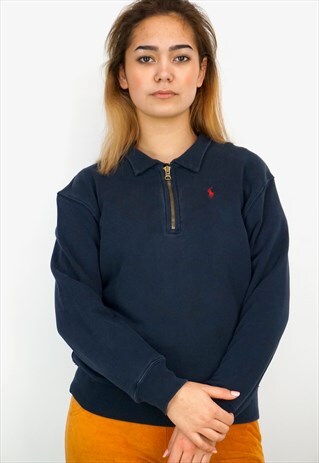 VINTAGE 90'S POLO RALPH LAUREN 1/4 ZIP SWEATSHIRT