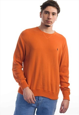 VINTAGE POLO RALPH LAUREN LOGO JUMPER 90S M 15.6