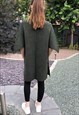 OVERSIZED COATIGAN WITH CAPE SLEEVES IN GREEN
