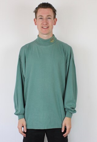 Download Vintage Glenmuir Mock Neck Sweatshirt in Green ...