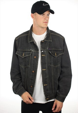 VINTAGE 90S TOMMY HILFIGER JEANS DENIM DISTRESSED JACKET