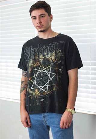 VINTAGE SLIPKNOT ROCK T-SHIRT 90S L 6.9