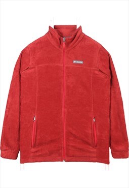 Vintage 90's Columbia Fleece Jumper Spellout Logo Zip Up