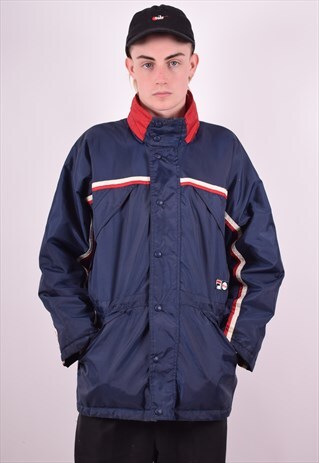 FILA MENS VINTAGE JACKET LARGE BLUE 90'S