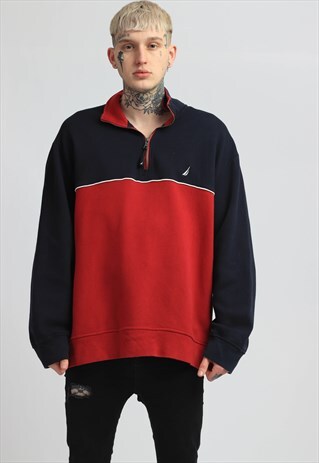 VINTAGE NAUTICA 1/4 ZIP SWEATSHIRT