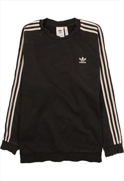 Vintage 90's Adidas Sweatshirt Pullover Crew Neck Black