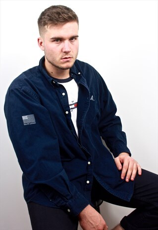 90'S RETO NAVY COTTON SHIRT
