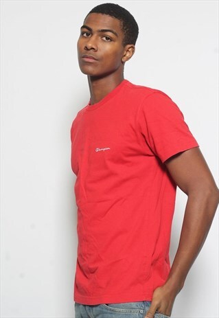 VINTAGE CHAMPION LOGO T-SHIRT RED