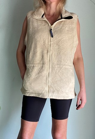 VINTAGE LL BEAN CREAM FLEECE GILET JACKET