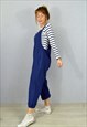 FULL LENGTH COTTON DUNGAREES RELAXED FIT BLUE