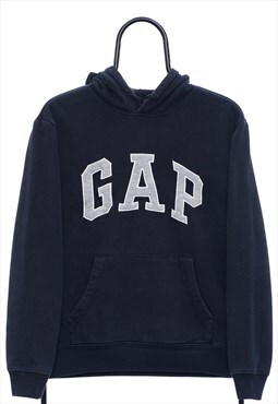 Vintage Gap Spellout Navy Hoodie Mens