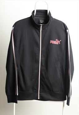 Vintage Puma Sportswear Track Jacket Logo Black 