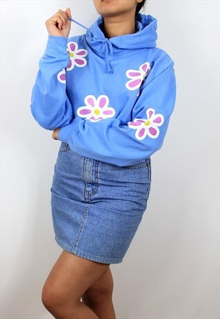 FLOWER POWER CROPPED HOODIE