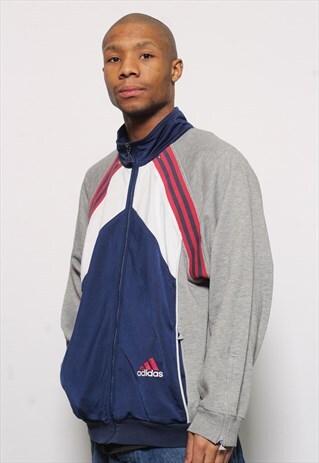 VINTAGE ADIDAS TRACK JACKET BLUE