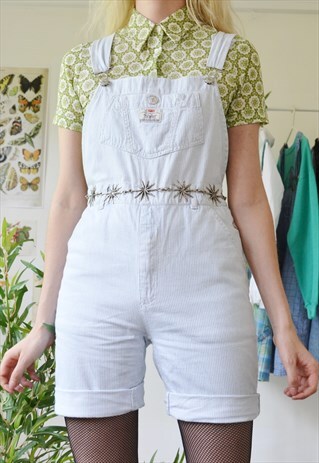VINTAGE STRIPE MINI DUNGAREES OVERALLS
