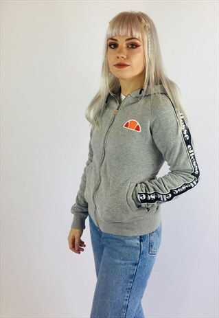 CUTE ELLESSE SPELLOUT ZIP UP HOODIE
