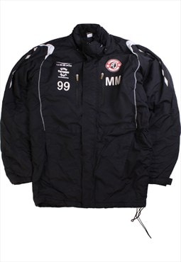 Vintage  Umbro Windbreaker Jacket Football Full Zip Up Black