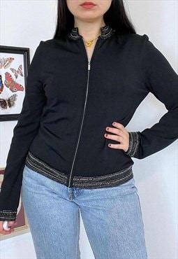2000s Black Zip Up Jacket