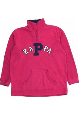 Vintage 90's Kappa Sweatshirt Spellout Quarter Button