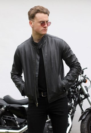 STUNNING DKNY USA LEATHER BOMBER JACKET