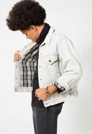 VINTAGE 80S LEVIS WINTER BLANKET DENIM JACKET S0166