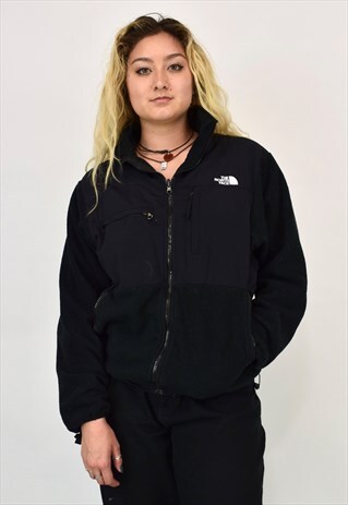 VINTAGE 90'S THE NORTH FACE BLACK FLEECE JACKET